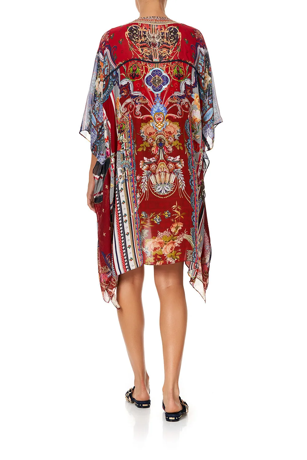 LACE UP KAFTAN WITH INSERT TRIM COSTUME PARTY