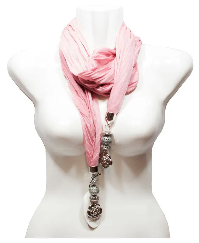 Ladies Flower Design Pendants Fashion Scarf Wholesale