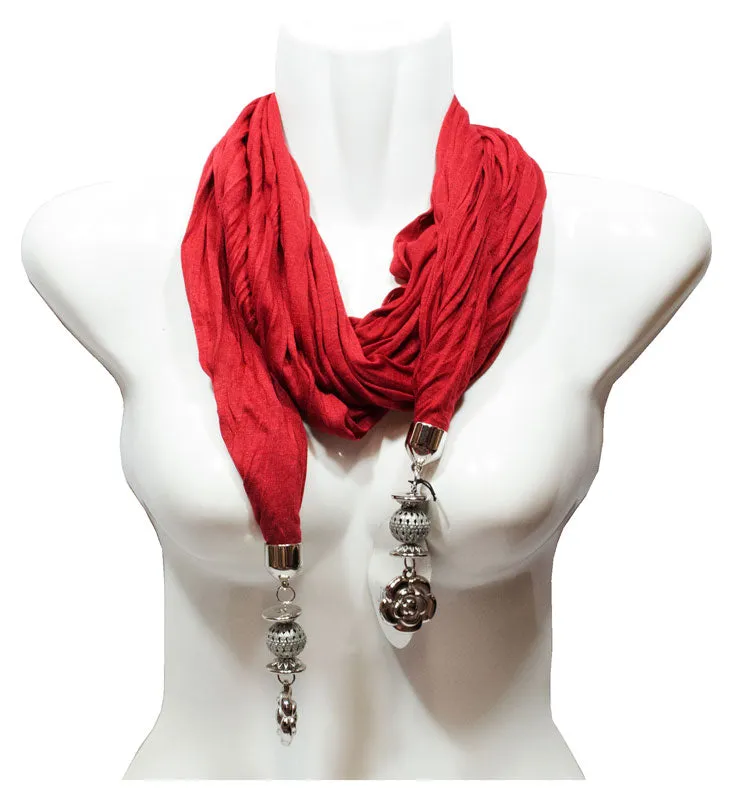 Ladies Flower Design Pendants Fashion Scarf Wholesale