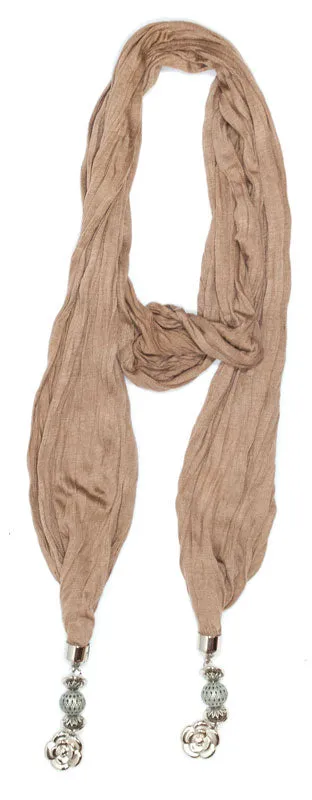 Ladies Flower Design Pendants Fashion Scarf Wholesale