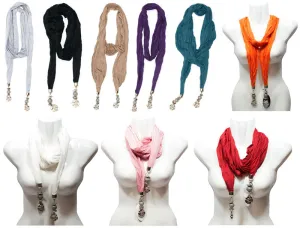 Ladies Flower Design Pendants Fashion Scarf Wholesale