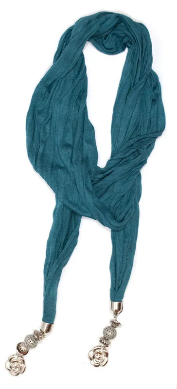 Ladies Flower Design Pendants Fashion Scarf Wholesale
