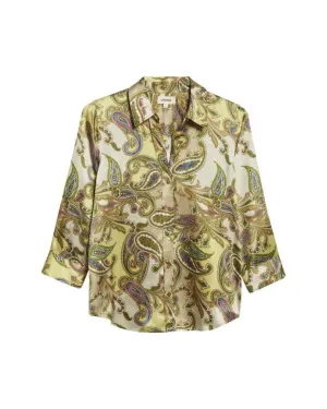 L'Agence Dani 3/4 Sleeve Paisley Print Blouse