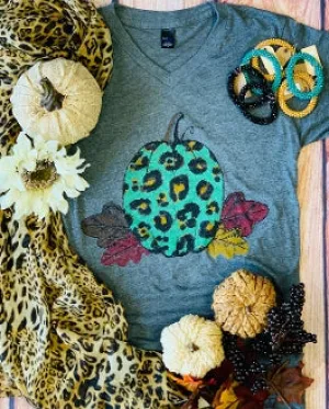 Leopard Harvest Pumpkin Tee