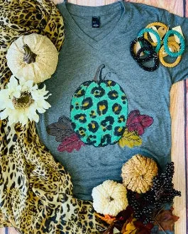 Leopard Harvest Pumpkin Tee