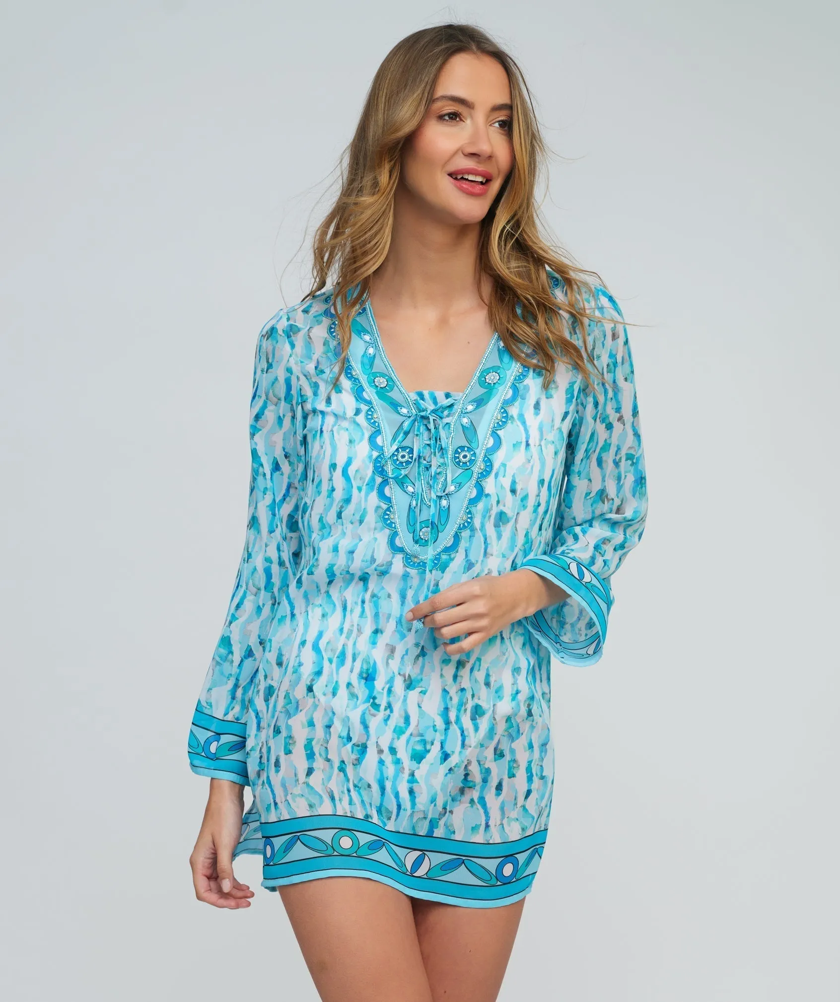 Light Blue Tunic Cover-up