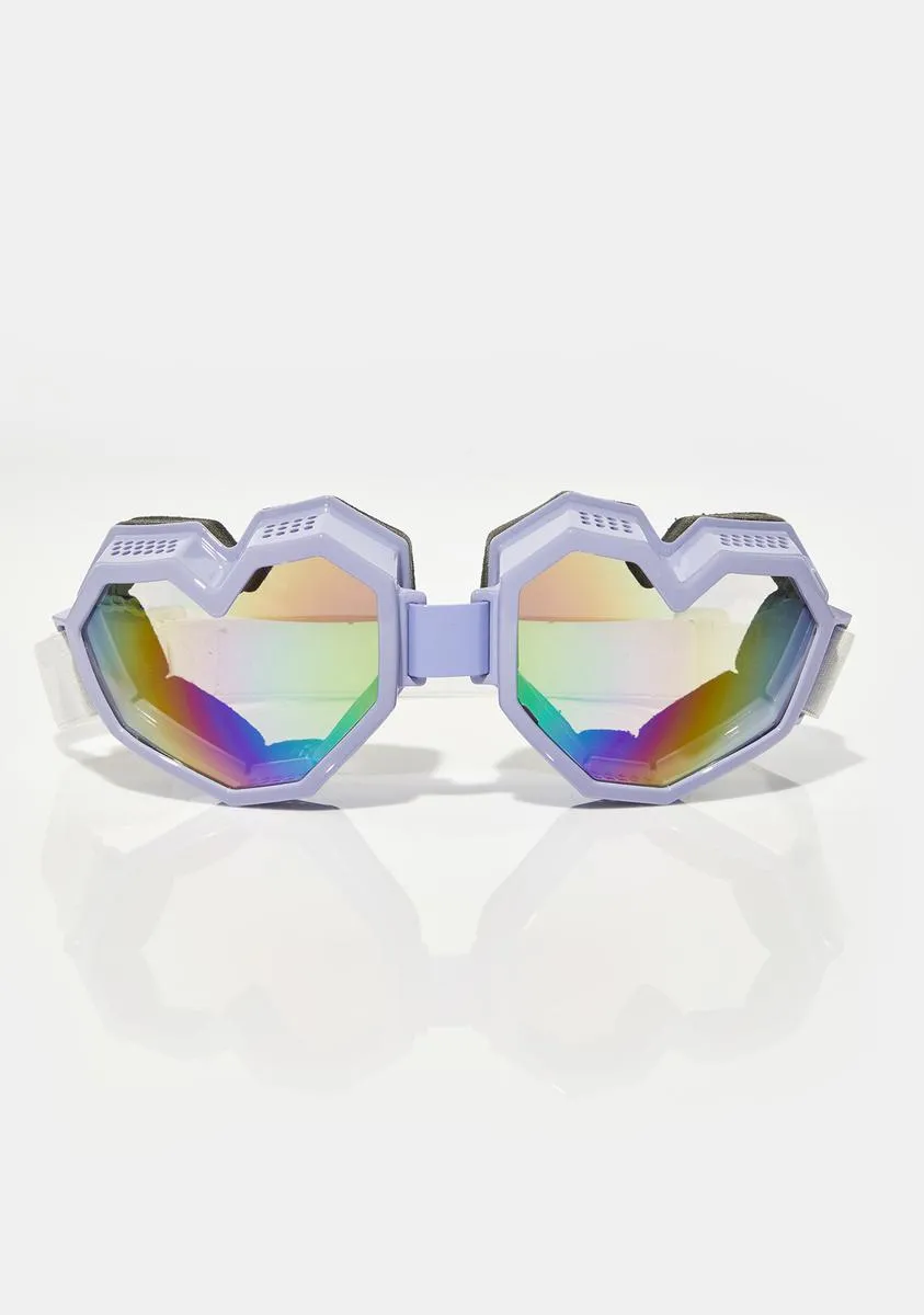 Lilac Heart Goggles