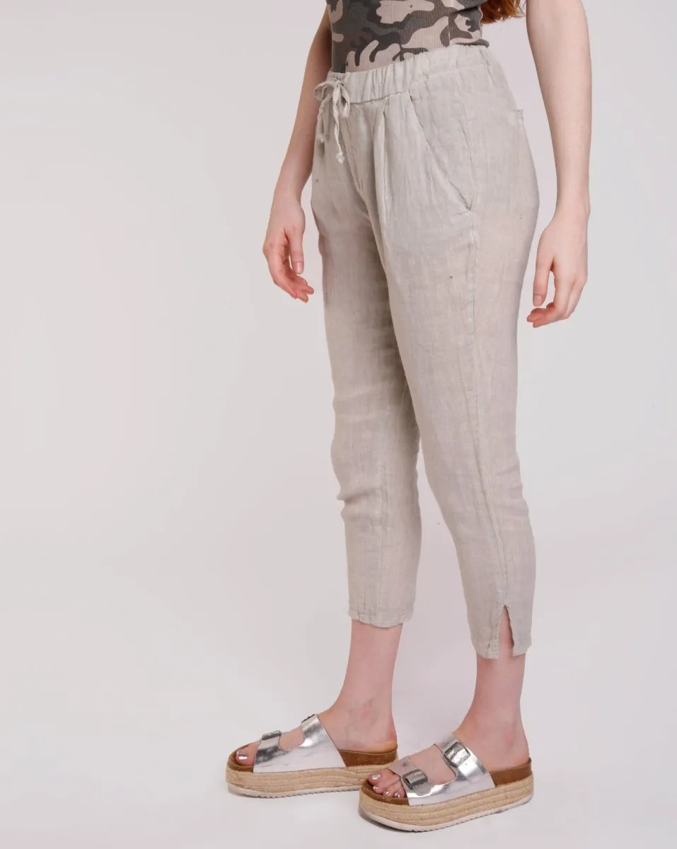 Linen Drawstring Pants