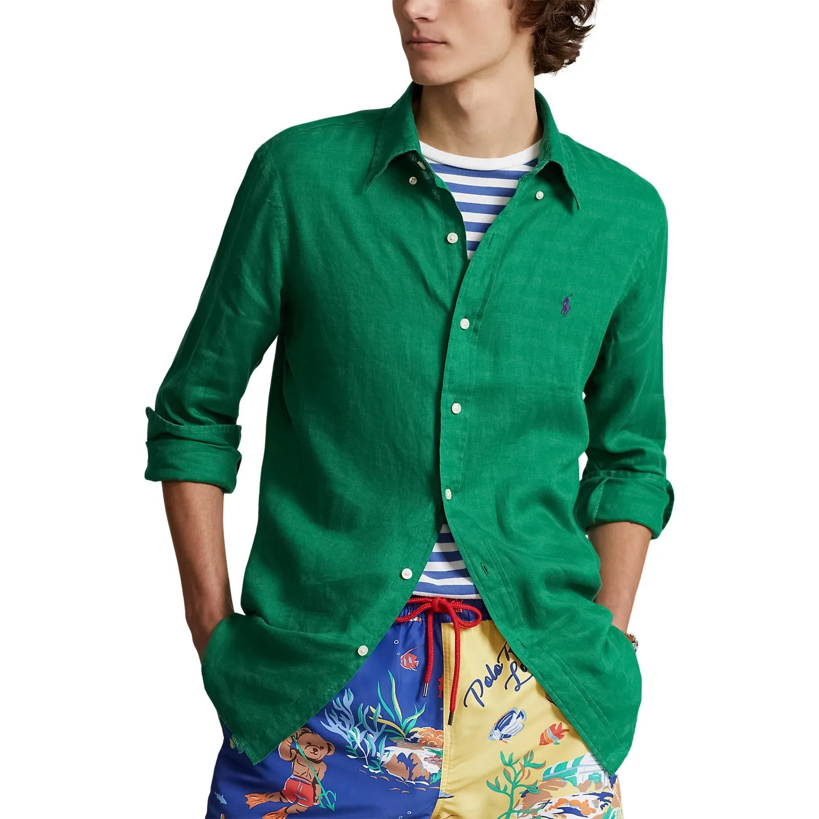 Linen Shirt - Athletic Green
