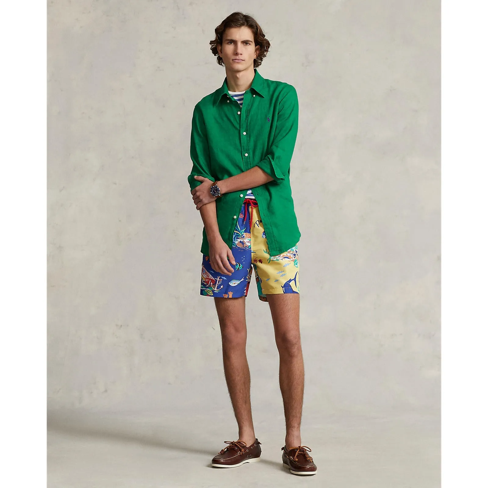 Linen Shirt - Athletic Green