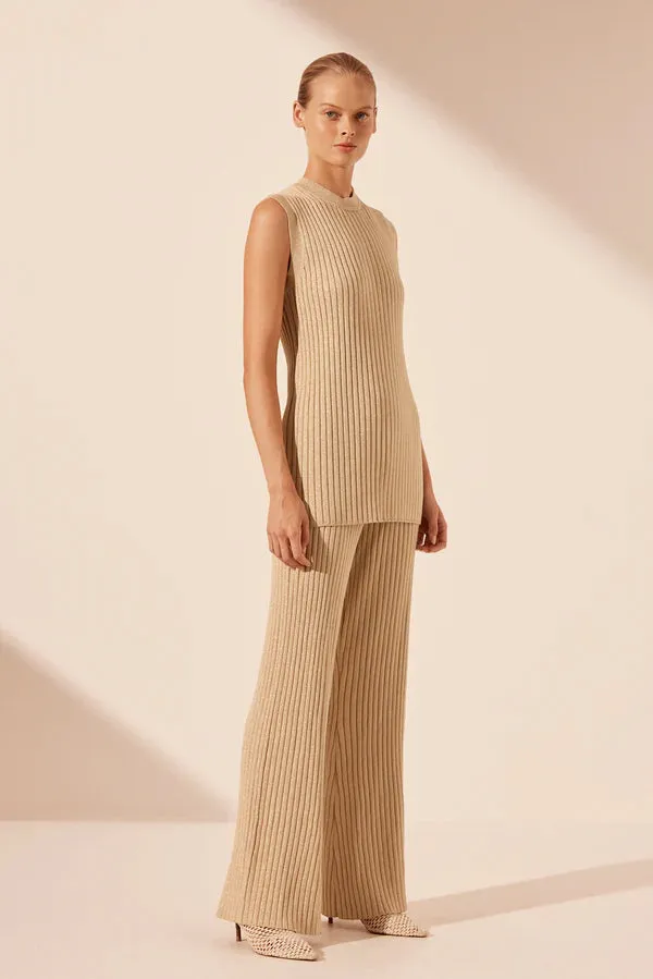 LIVIA SLEEVELESS TUNIC - CHAMPAGNE