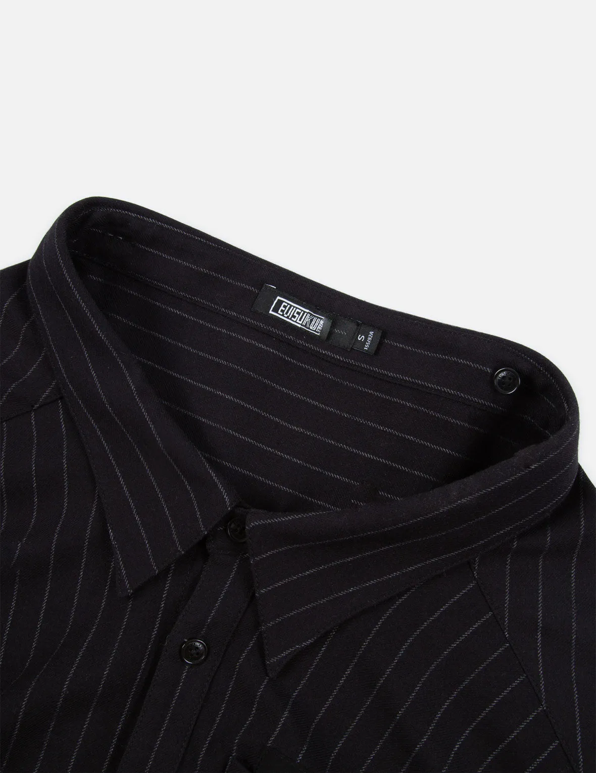 Logo and Slogan Print Stripe Shirt