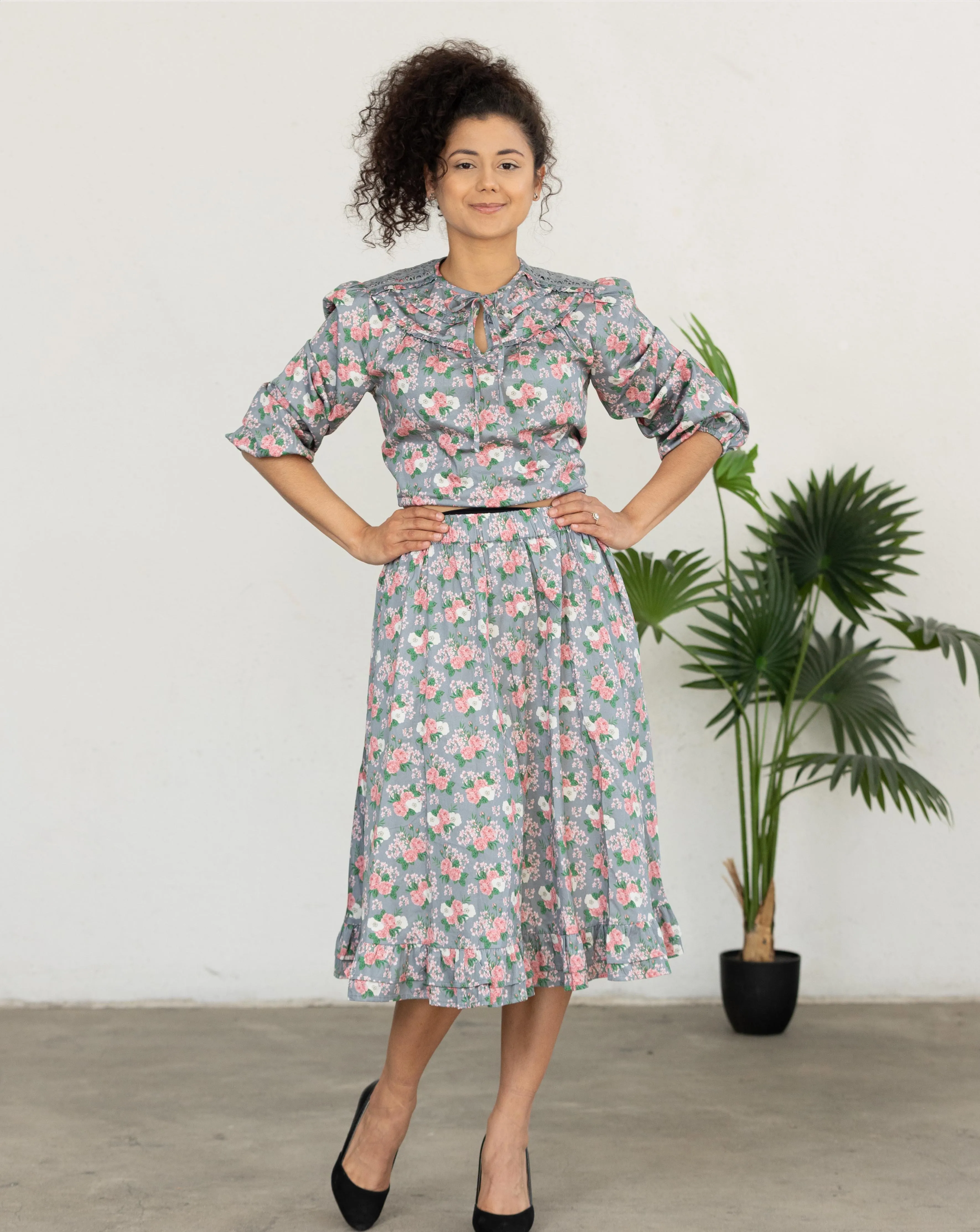 Lola Fall Floral Printed Blouse
