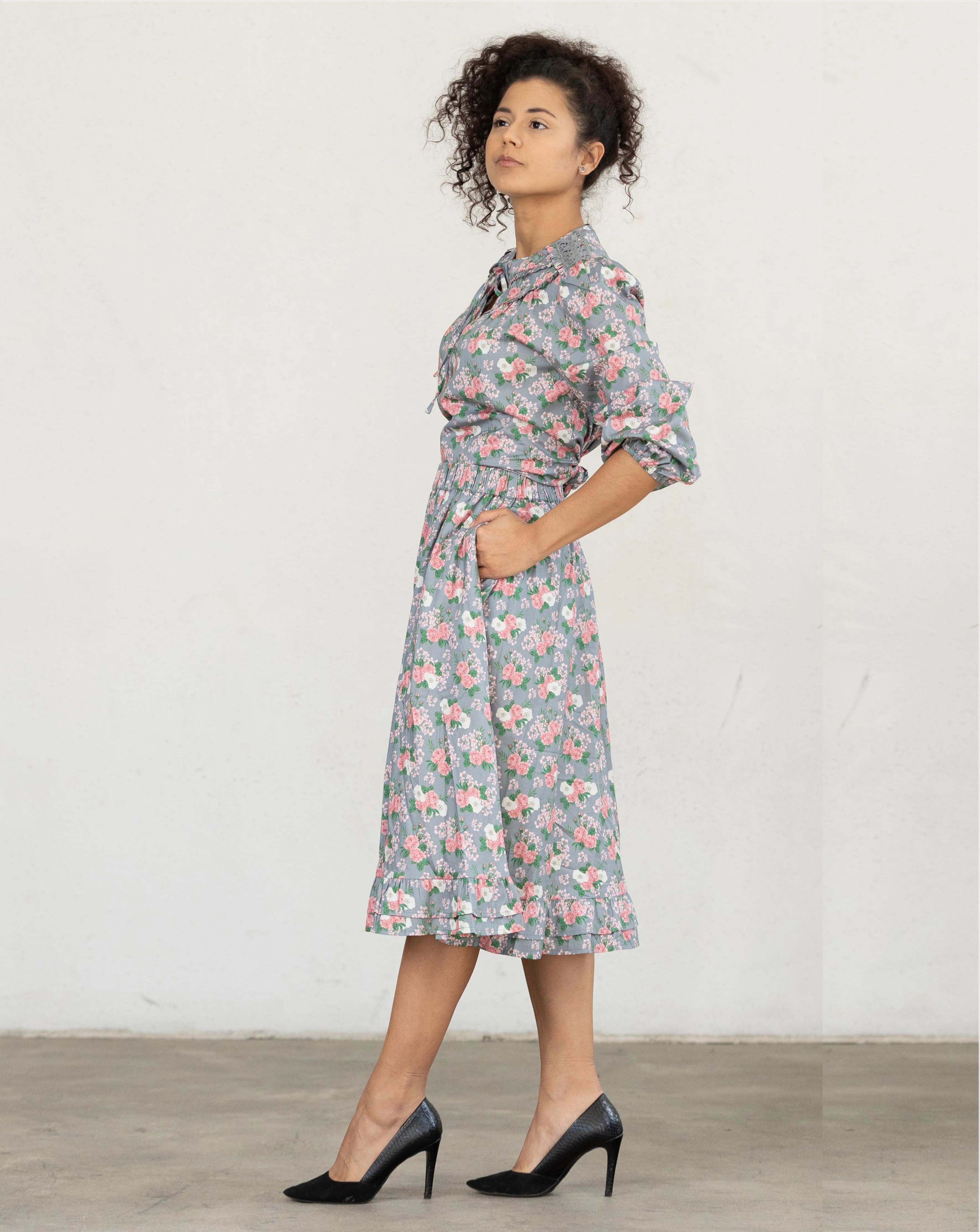 Lola Fall Floral Printed Blouse