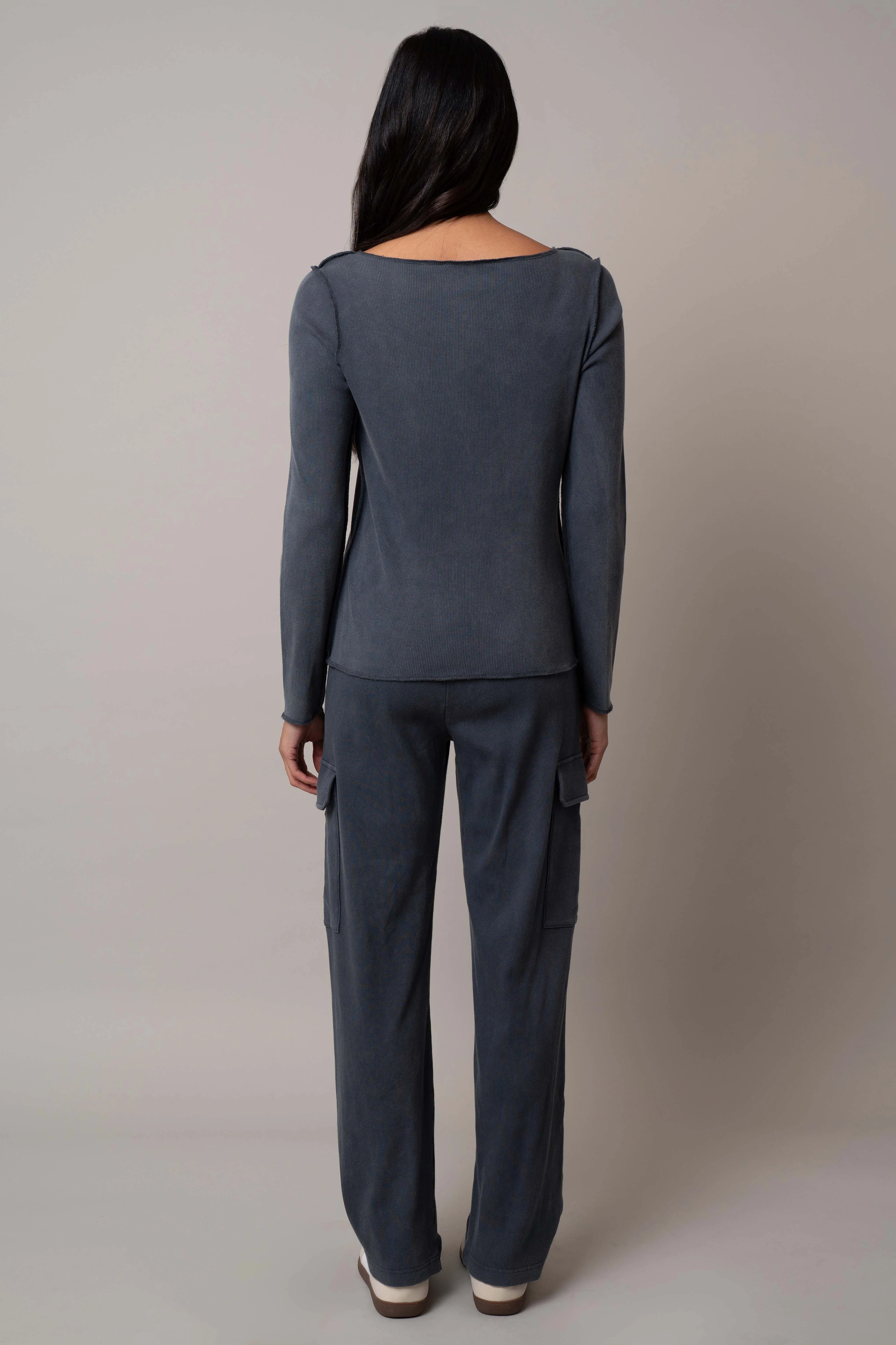 Long Sleeve Boat Neck Shirt