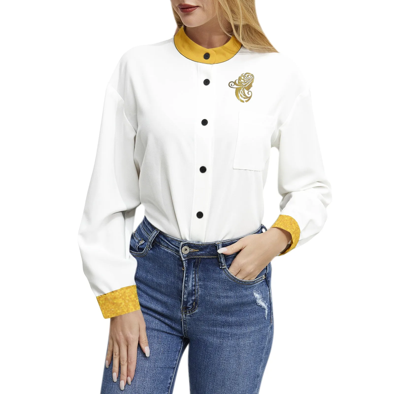 Long Sleeve Button Up Casual Shirt Top