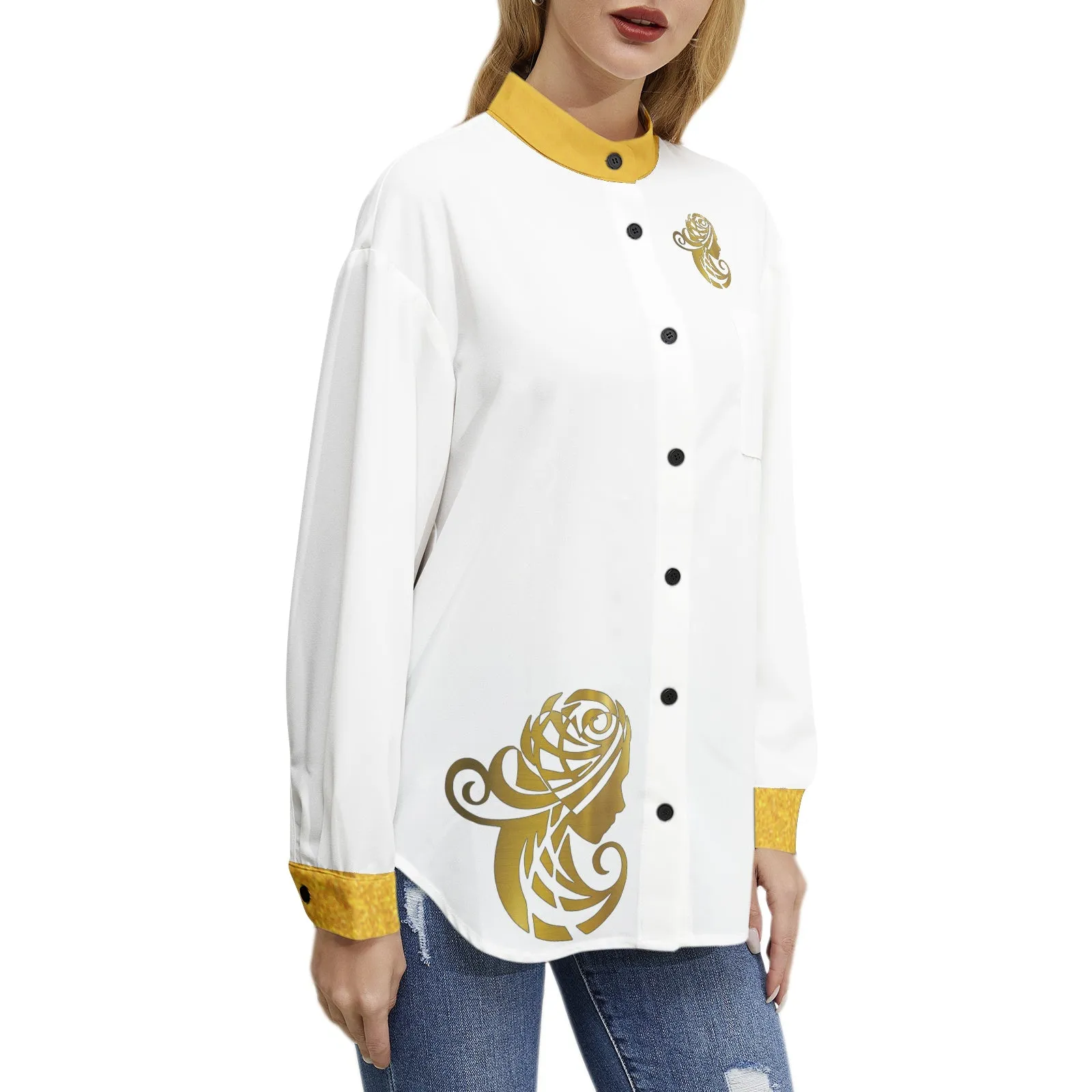 Long Sleeve Button Up Casual Shirt Top