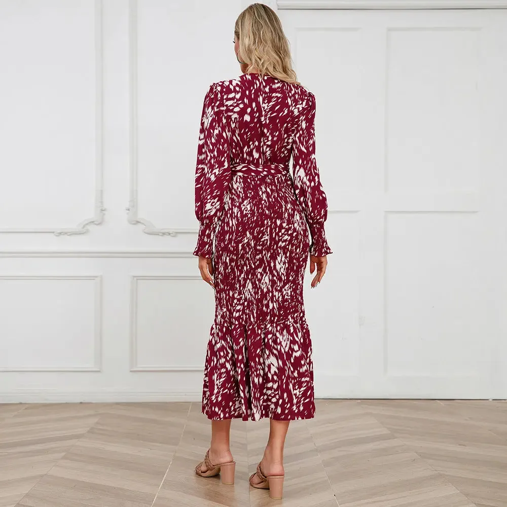 Long Sleeve Floral Bodycon Dress