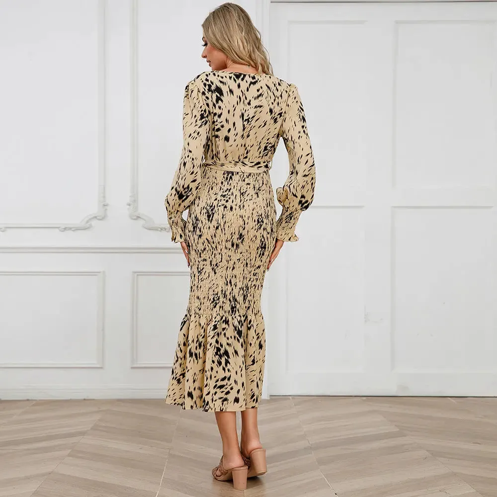 Long Sleeve Floral Bodycon Dress