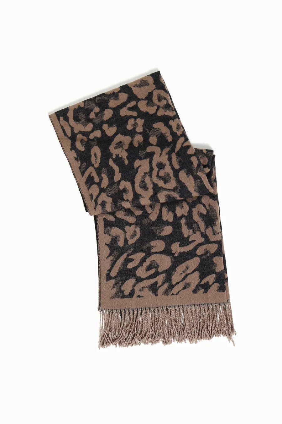 Look By M Reversible Leopard Print Scarf MSF3239