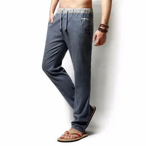 Loose Fit Flax Leisure Pants