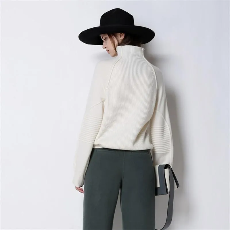 Lori Funnel Turtleneck Wool Sweater - 4 Colors