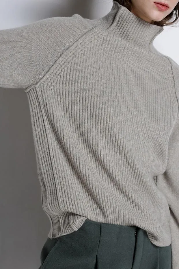Lori Funnel Turtleneck Wool Sweater - 4 Colors