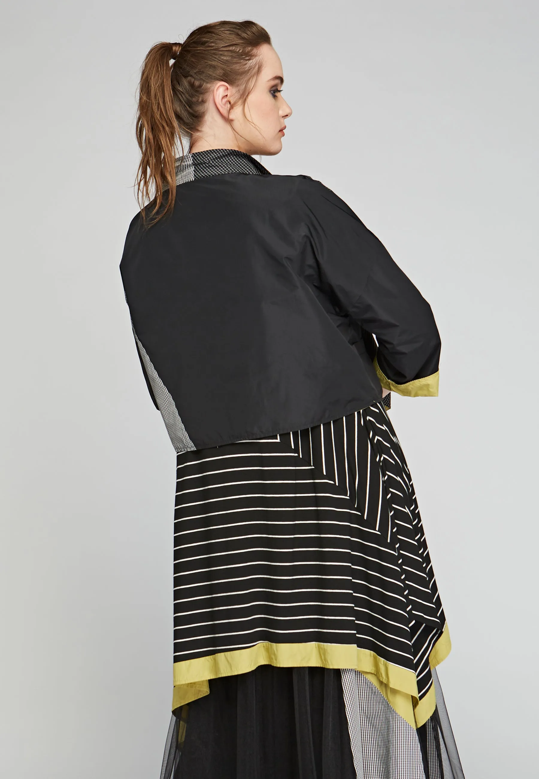 Luukaa Black Striped Jersey Tunic