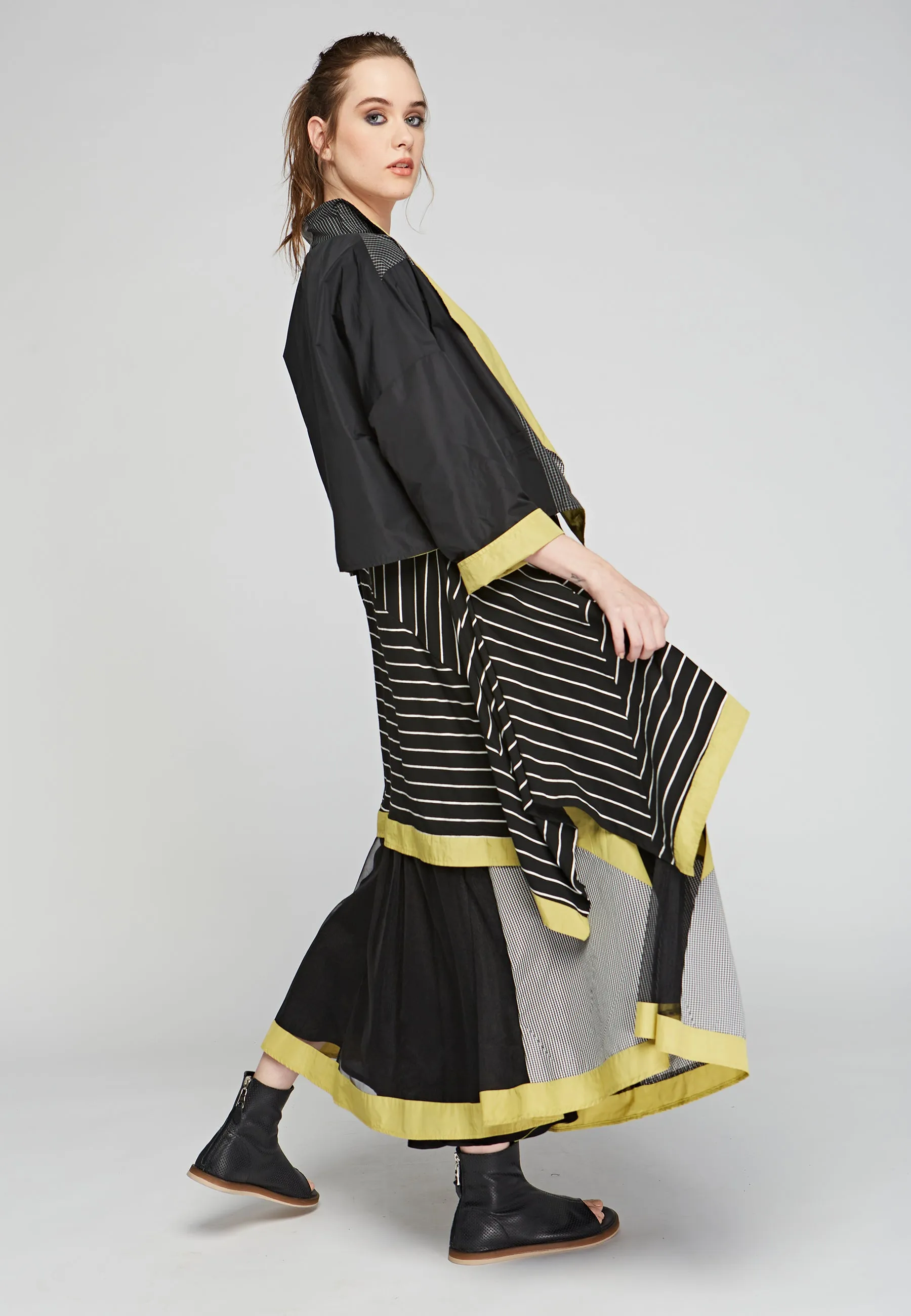 Luukaa Black Striped Jersey Tunic