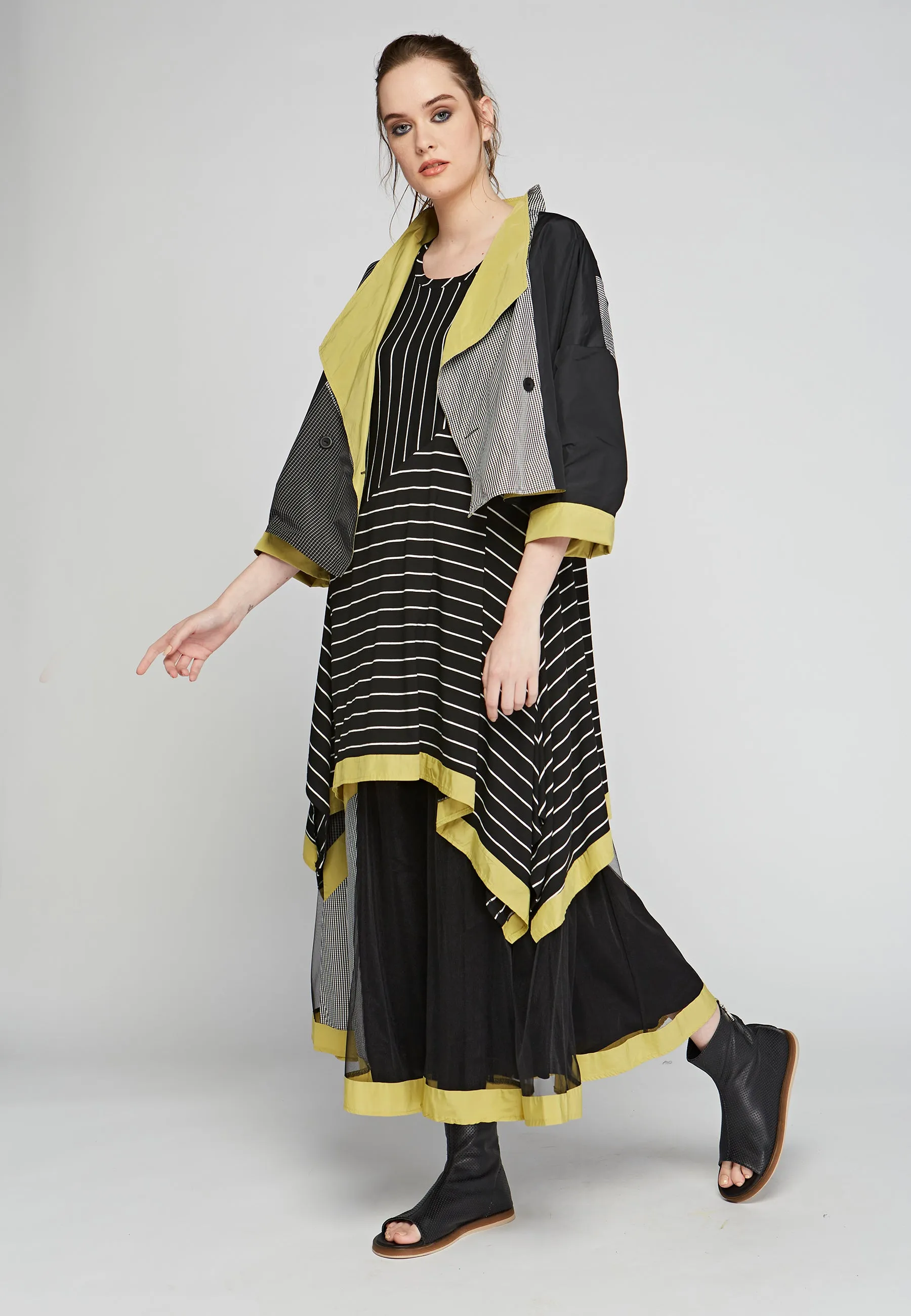 Luukaa Black Striped Jersey Tunic