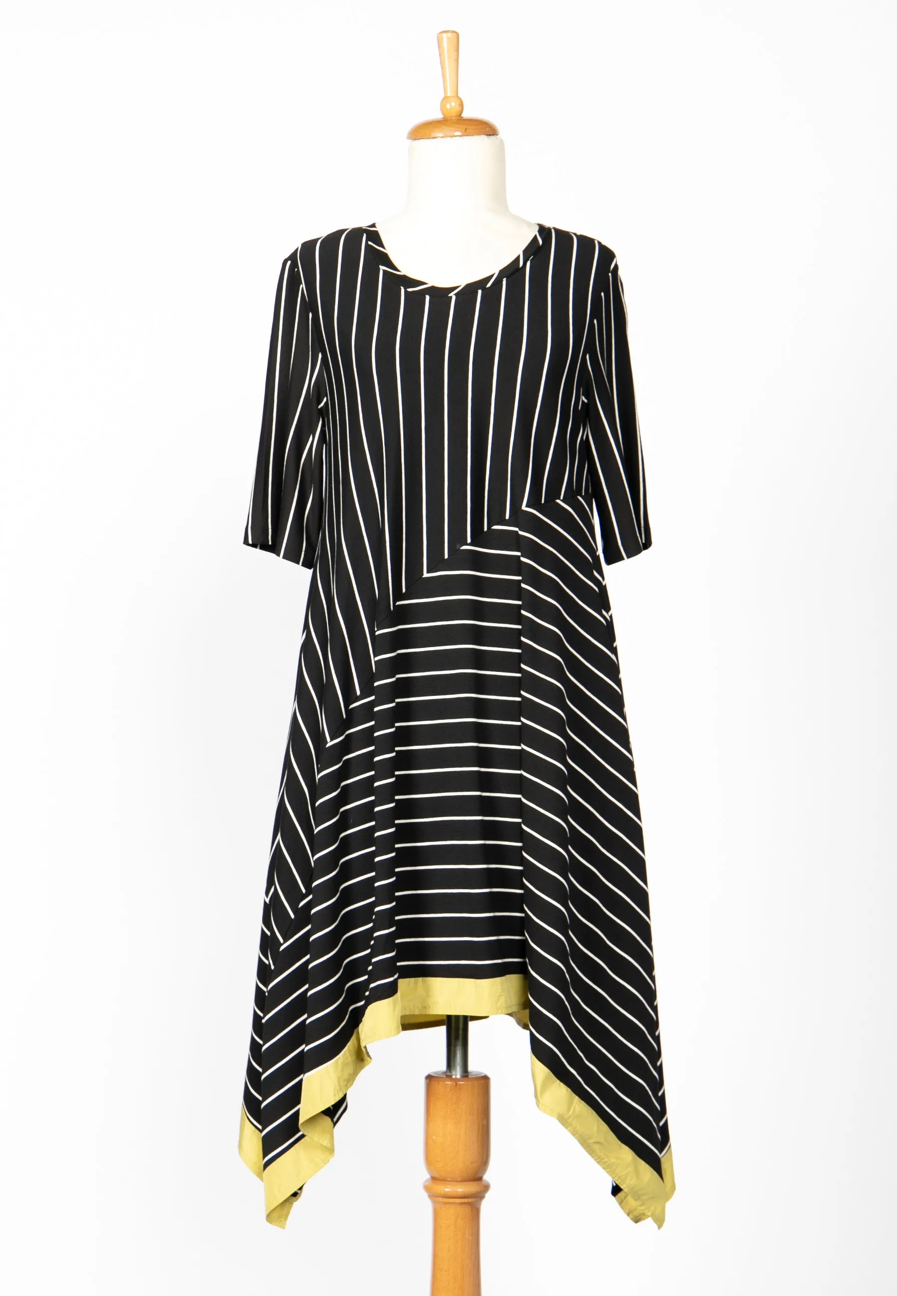 Luukaa Black Striped Jersey Tunic