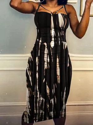 LW Plus Size Tie Dye Bodycon Cami Dress
