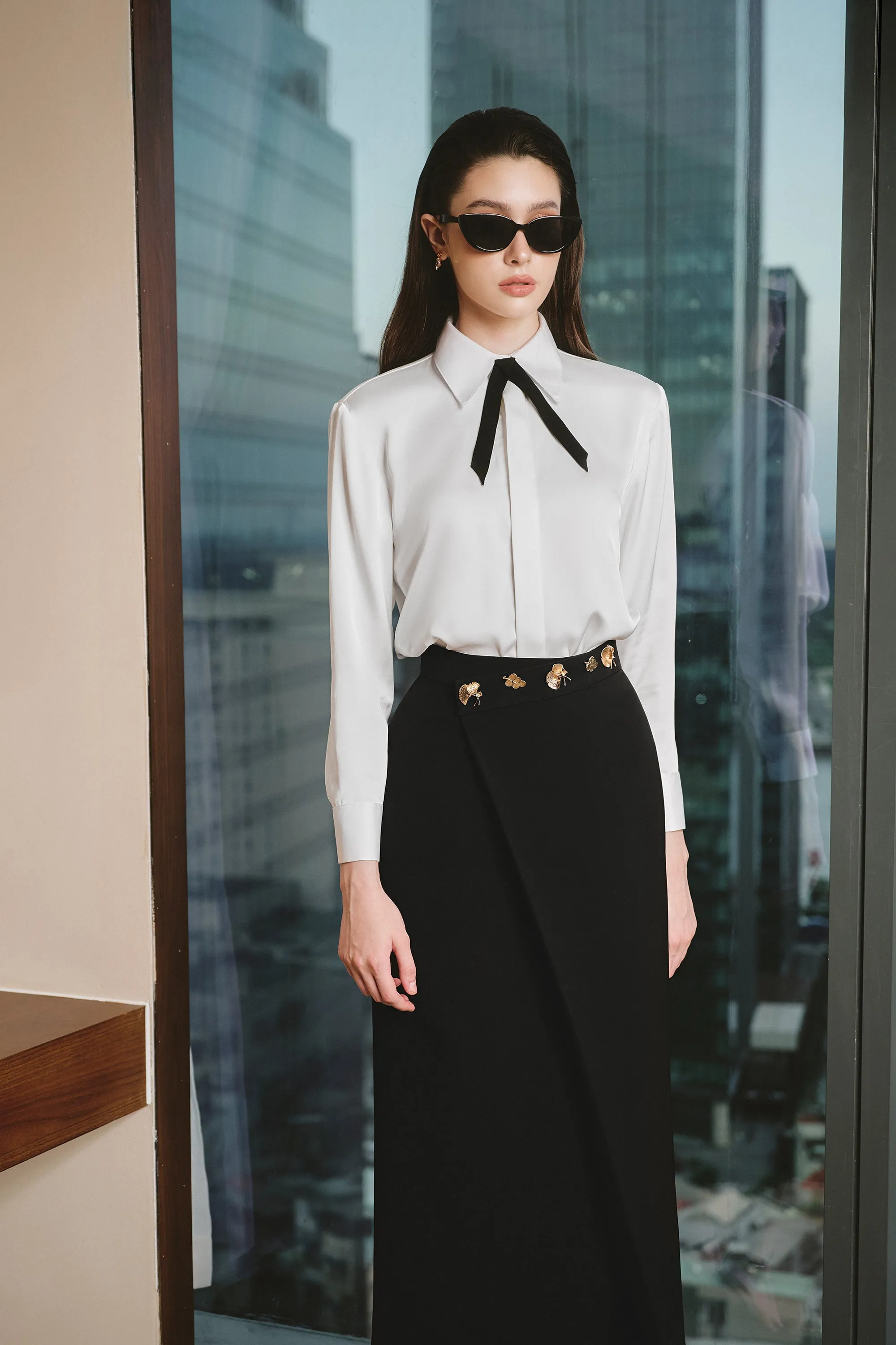Lylie Bowtie Long Sleeve Shirt