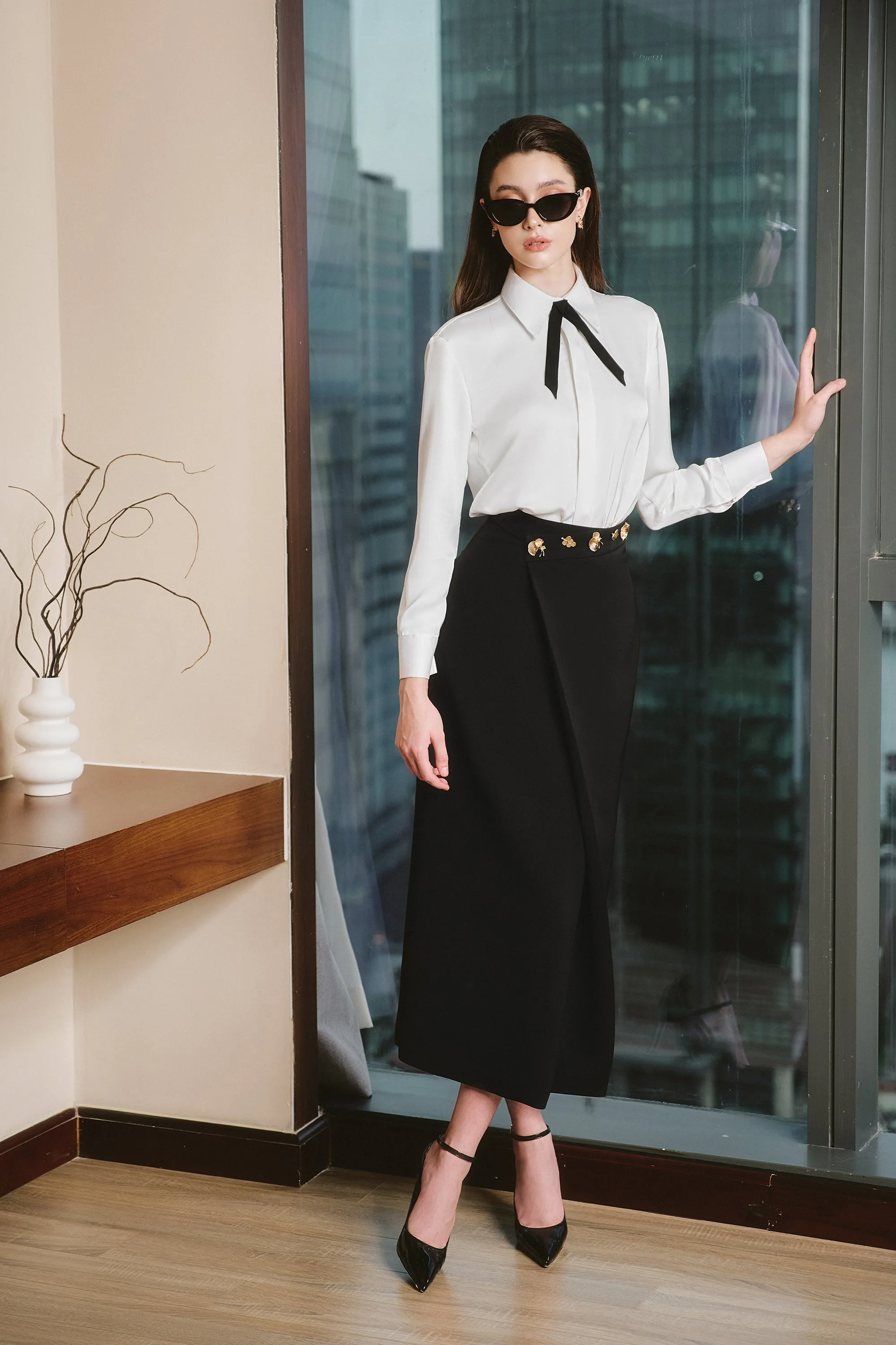 Lylie Bowtie Long Sleeve Shirt