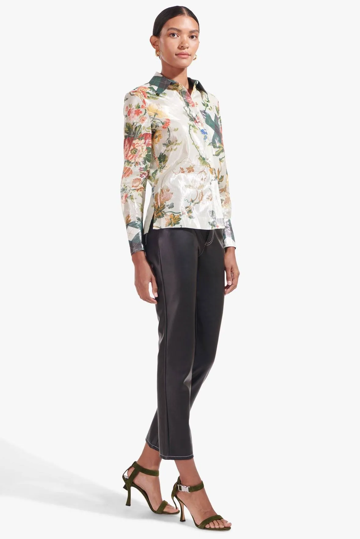 LYNN BLOUSE | LUREX MULTI SILVER