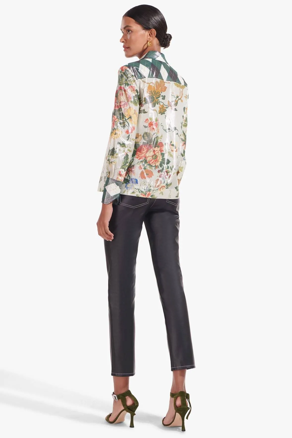 LYNN BLOUSE | LUREX MULTI SILVER