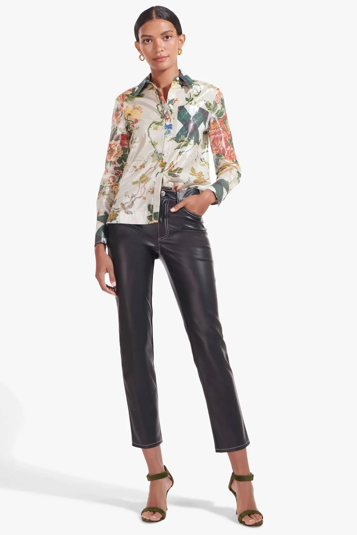 LYNN BLOUSE | LUREX MULTI SILVER