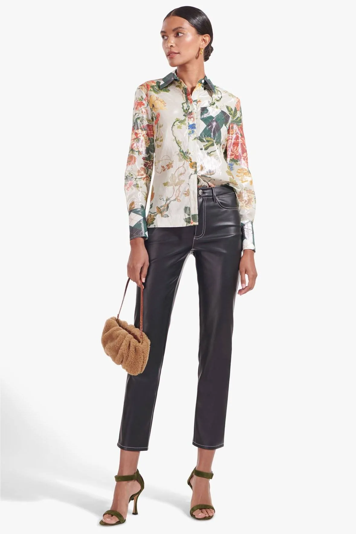 LYNN BLOUSE | LUREX MULTI SILVER