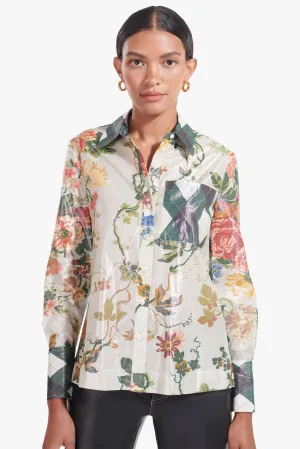 LYNN BLOUSE | LUREX MULTI SILVER