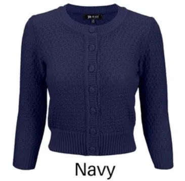 MAK Cropped Crew Neck Cardigan (Various Colours)