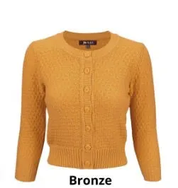 MAK Cropped Crew Neck Cardigan (Various Colours)