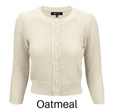 MAK Cropped Crew Neck Cardigan (Various Colours)