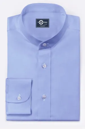 Mandarin Collar - Sky Blue Mandarin Collar Shirt
