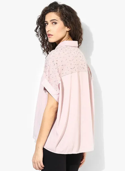 Mango Embroidered Appliqué Blouse