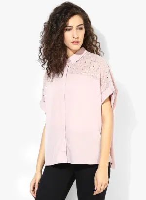 Mango Embroidered Appliqué Blouse