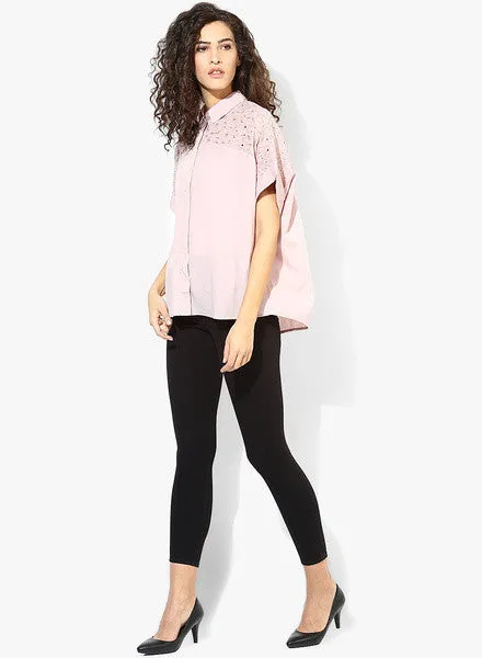 Mango Embroidered Appliqué Blouse