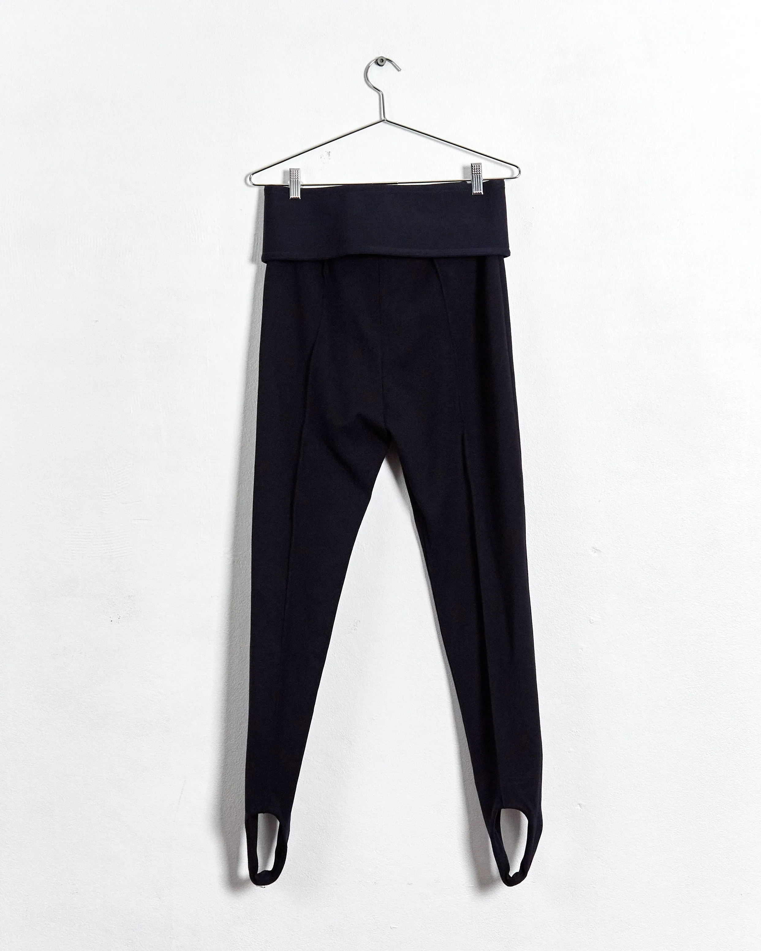 Marni tailored stirrup pants with belt, navy, 6