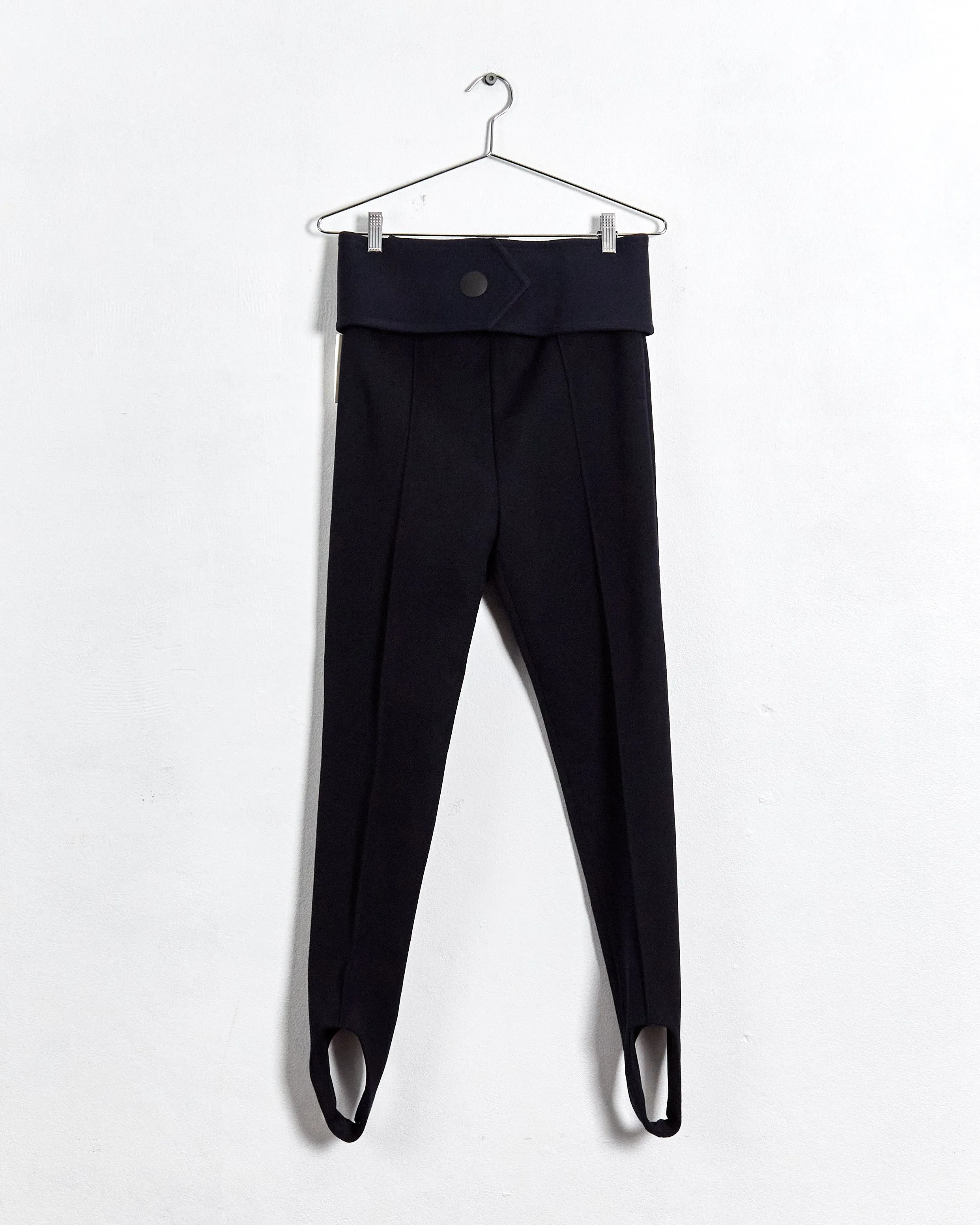 Marni tailored stirrup pants with belt, navy, 6