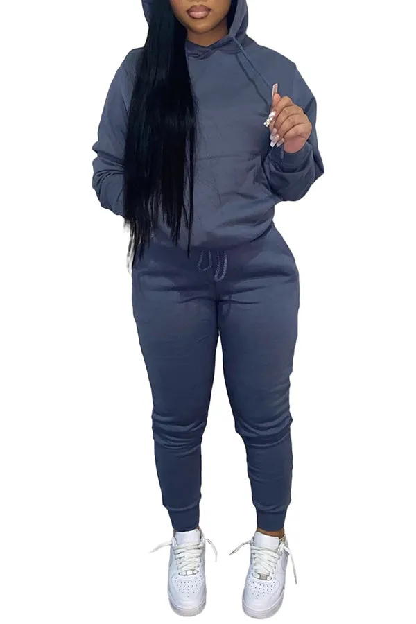 MB FASHION Casual Cozy Jogger Set with Hoodie 274R