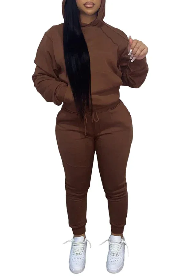 MB FASHION Casual Cozy Jogger Set with Hoodie 274R